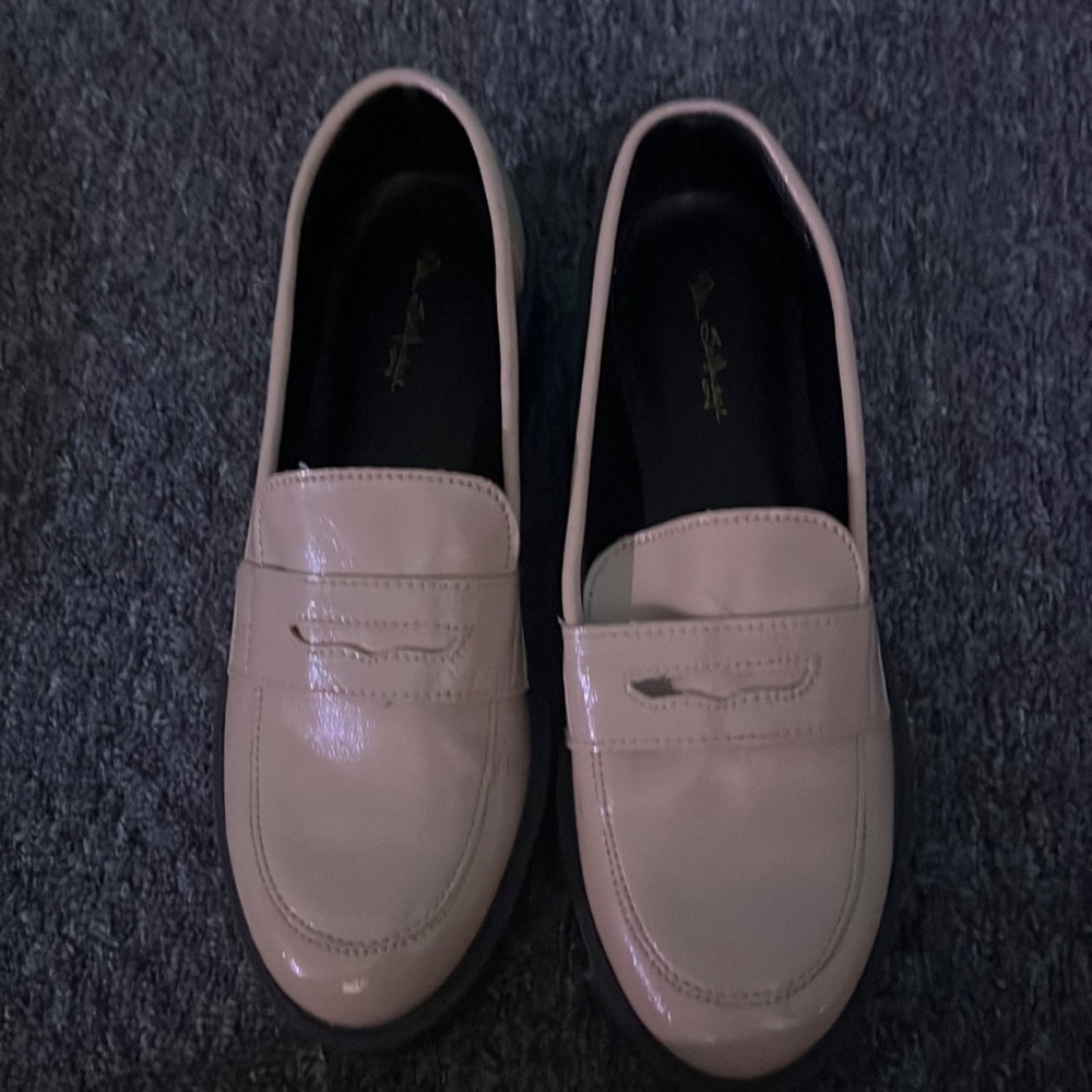 Ivory chunky loafers